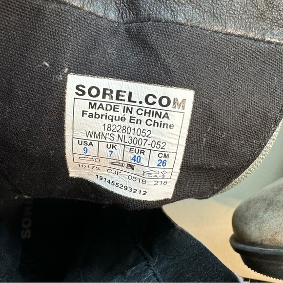 Sorel Womens Phoenix Boots 9 Gray Leather Waterproof Combat Short Lace Zip - Picture 12 of 12